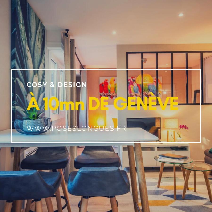 Le Chatelet- Parking Gratuit - Cosy Et Design - A 10 Mn De Geneve Annemasse Kültér fotó